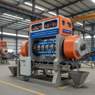 Trennung von Eisenmetallen von nichtmetallischen Materialien Elektromagnetischer Trennstoff mit Isolierungsmethode E für industrielle Anwendungen