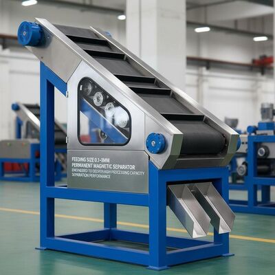 Zuführgröße 0,1-3 mm Permanentmagnetischer Separator, entwickelt zur Bereitstellung hoher Trennleistung für die Verarbeitungskapazität