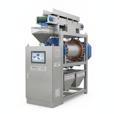 Elektromagnetischer Separator mit einer Kapazität von 1-15 t/h, ein PLC-gesteuertes System und eine Separationskapazität von 500 kg/h