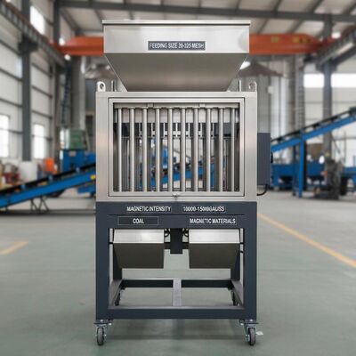 Magnetabscheider-Maschine mit einer Korngröße von 20-325 Mesh und einer Hintergrundmagnetintensität von 10000-15000 Gauss für die Kohletrennung