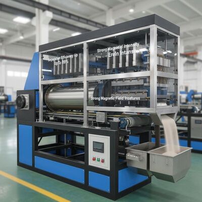 Trennwirksamkeit bis zu 99 Prozent Trockener Magnetseparator mit starker Magnetfeldintensität und anpassbaren Eigenschaften