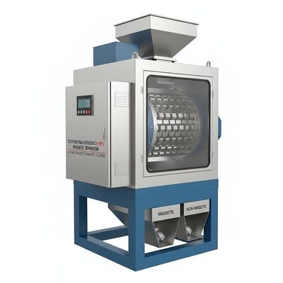 Anpassbarer Trockenmagnetseparator mit einer Trenneffizienz von bis zu 99 Prozent, eine geeignete Lösung für die magnetische Trennung