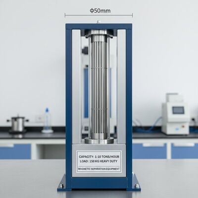 Glass Tube Diameter Φ50mm Magnetic Separation Equipment Featuring Capacity 1-10 Tons Per Hour and 150 Kg Load Suitable for Heavy Duty