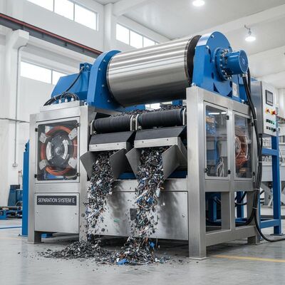 Trennung von Eisenmetallen von nichtmetallischen Materialien Elektromagnetischer Separator mit automatischem Betrieb und Isolationsmethode E zum Sortieren