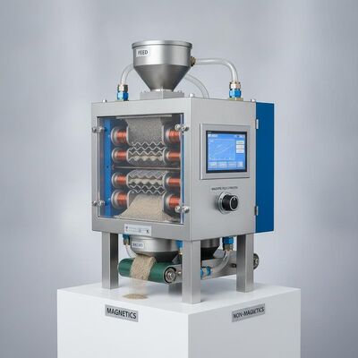 Wartungsfreundlicher Magnetabscheider mit hohem Gradienten zur Trennung schwach magnetischer Mineralien und feiner Partikel. Magnetische Feldstärke 000 Gauss