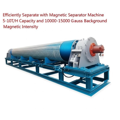 Effiziente Trennung mit magnetischer Trennmaschine 5-10T/H Kapazität und 10000-15000Gauss Hintergrundmagnetische Intensität