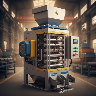 Hintergrundmagnetische Intensität 10000-15000Gauss Magnetteilenextraktor für die Kohleverarbeitung und Materialtrennung