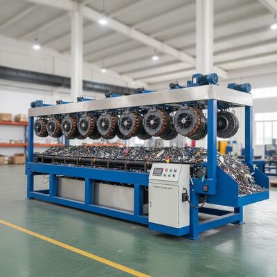 Trennung von Eisenmetallen von nichtmetallischen Materialien Elektromagnetischer Trennstoff mit 44 Magneten und individueller Spannung zur Sortierung