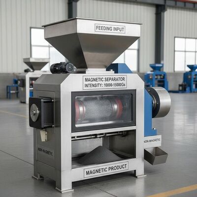 50 60Hz Magnetabscheider Maschine mit einer Korngröße von 20 325 Mesh und einer magnetischen Hintergrundintensität von 10000 15000 Gauss für Industrie