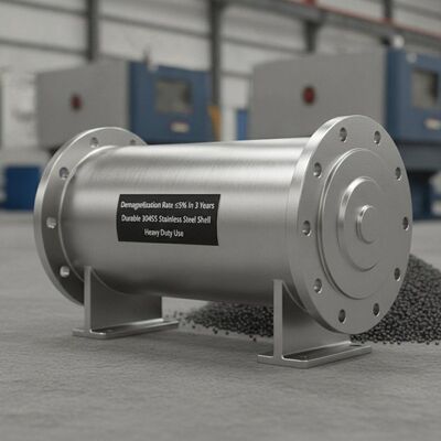 Demagnetisierungsrate ≤ 5% in 3 Jahren Permanent magnetischer Separator aus langlebigem 304SS rostfreiem Stahl, geeignet für schwere Einsätze